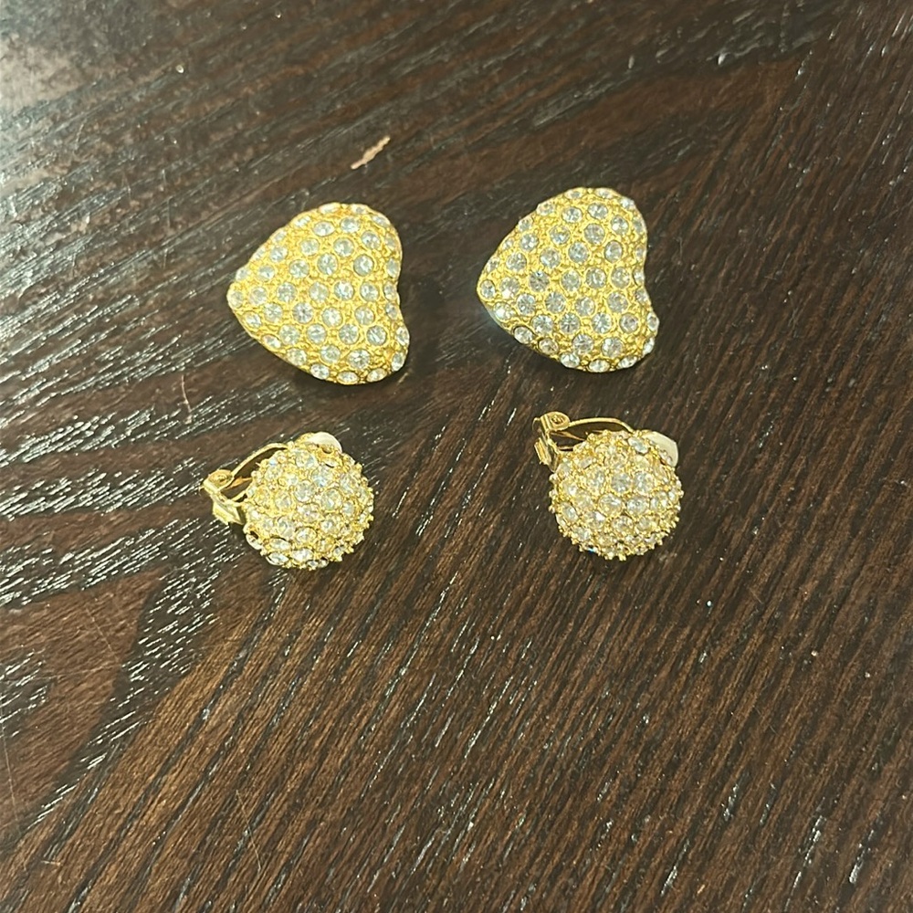 Two pair of beautiful clip-on earrings